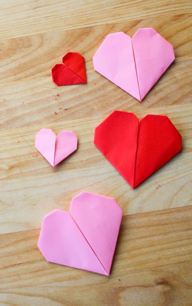 origami hearts